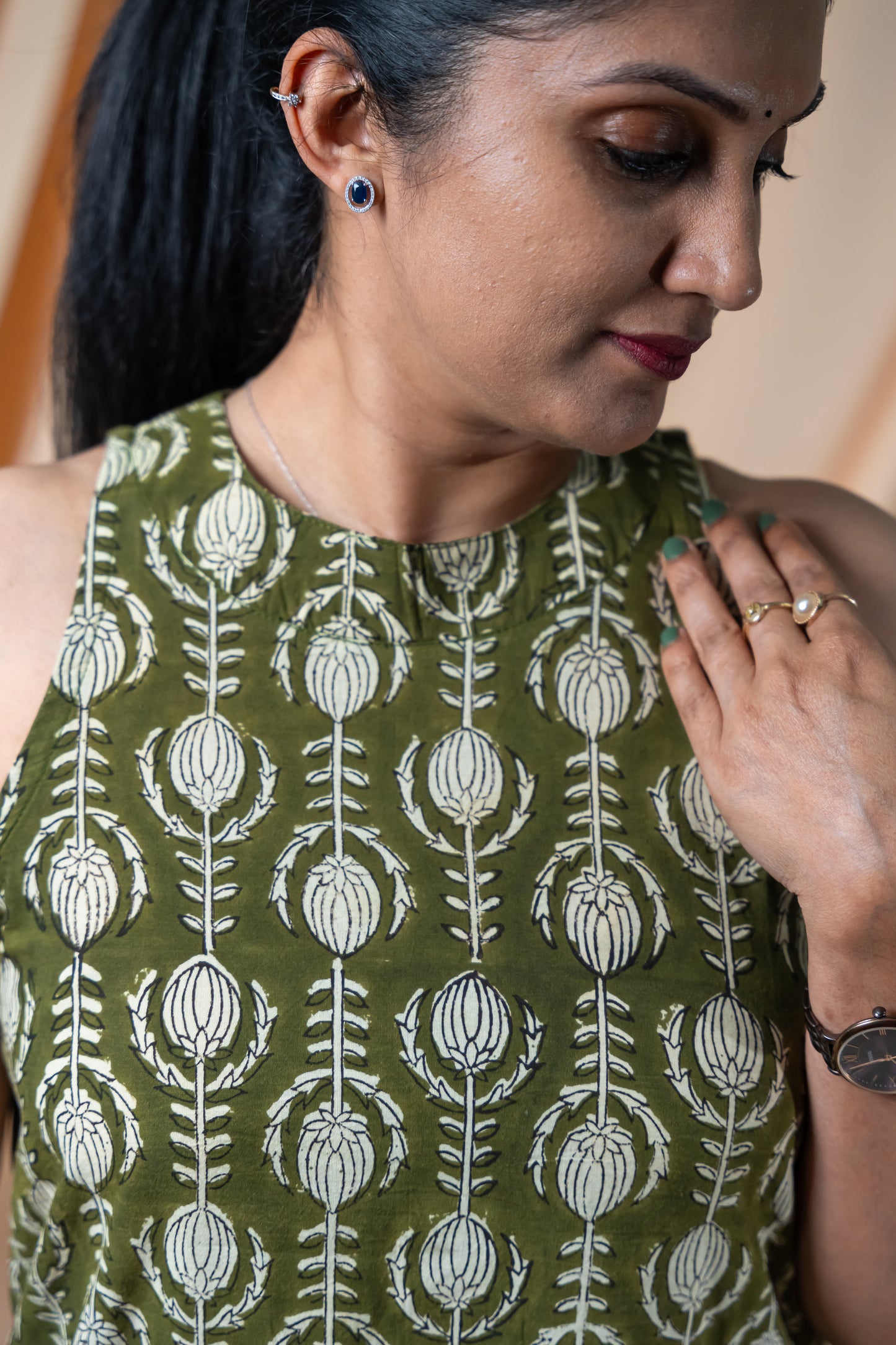 Olive Drift-Kurta Set