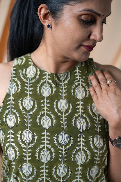 Olive Drift-Kurta Set