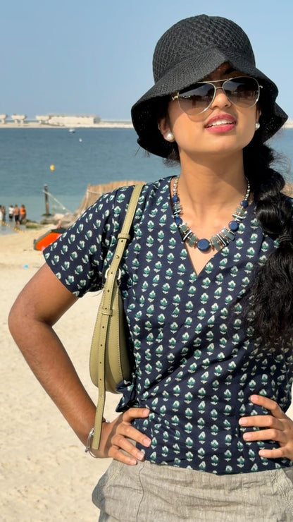 FLORA-SHORT TOP
